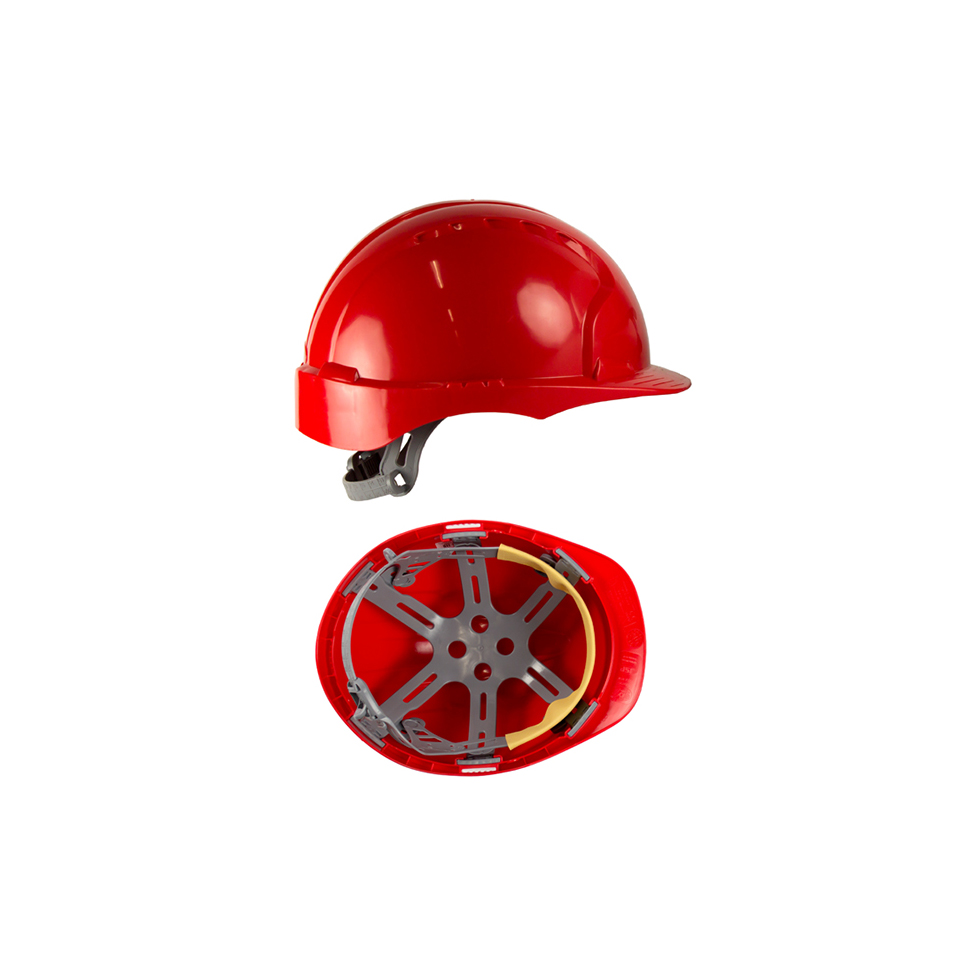 SG03106 Veiligheidshelmen Voor optimale bescherming van het hoofd, dient de veiligheidshelm afgesteld te worden aan de omvang van het hoofd van de gebruiker. De bruikbaarheidsduur van de helm wordt bepaald door onder andere, kou, warmte, chemicaliën, zonlicht en verkeerd gebruik.